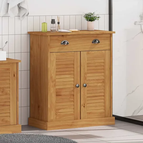 Armoire de salle de bain avec porte VIGO Marron et Marron Miel