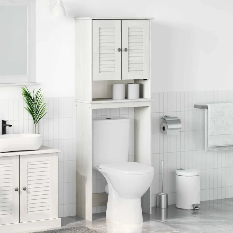 Armoire de toilette avec étagère VIGO Blanc et Blanc Antique