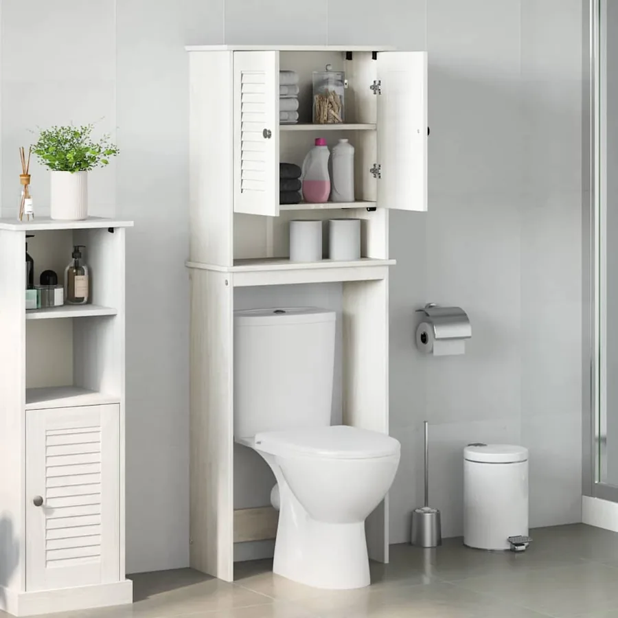 Armoire de toilette avec étagère VIGO Blanc et Blanc Antique - 4