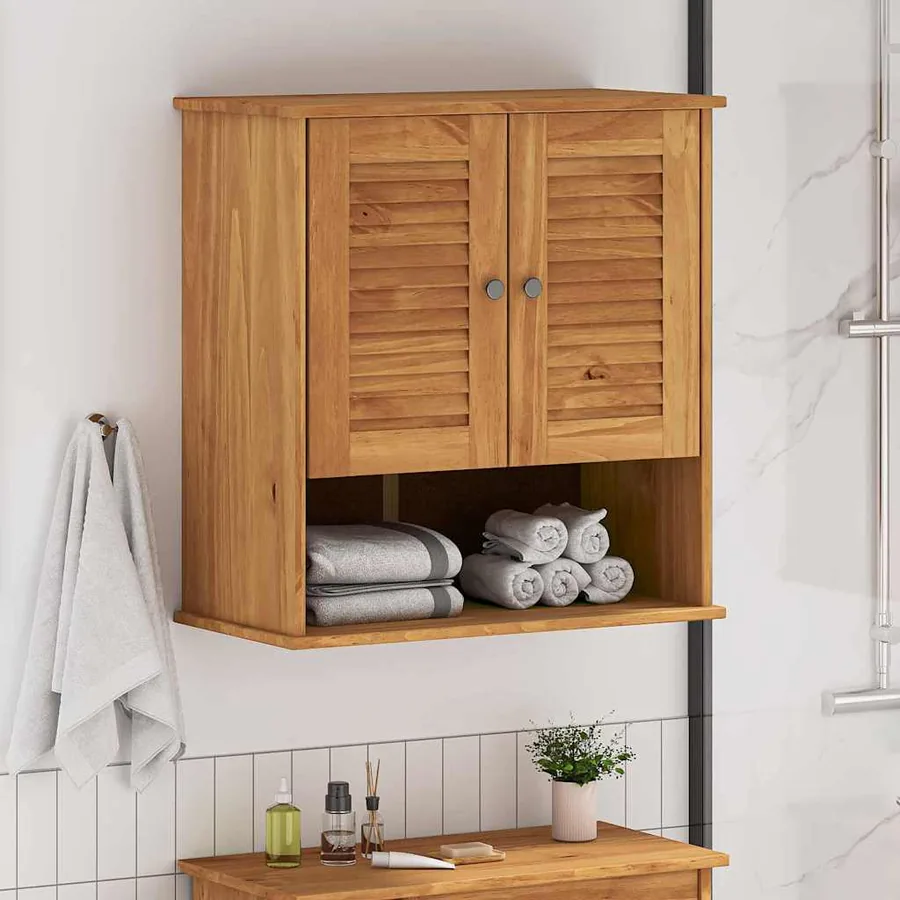 Armoire de salle de bain avec porte VIGO Marron et Marron Miel