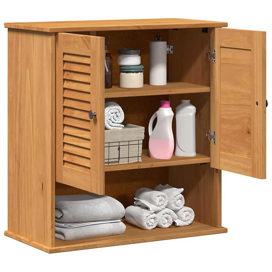 Armoire de salle de bain avec porte VIGO Marron et Marron Miel - 3