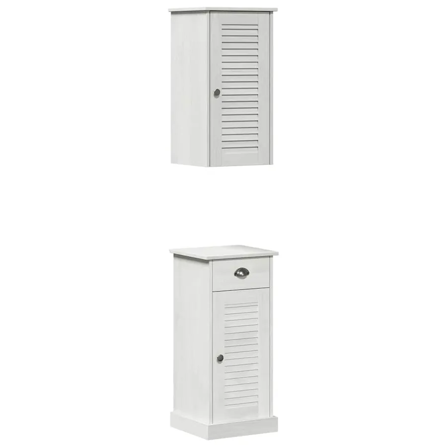 Armoire de salle de bain VIGO 2 pcs Blanc et Blanc Antique - 2