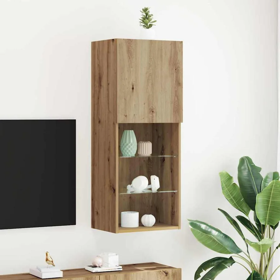 Ensemble meuble TV 40,5 x 30 x 102 cm Chêne artisanal