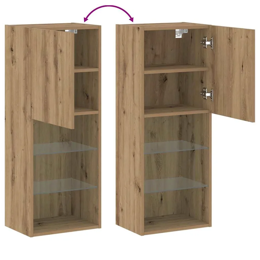 Ensemble meuble TV 40,5 x 30 x 102 cm Chêne artisanal - 13