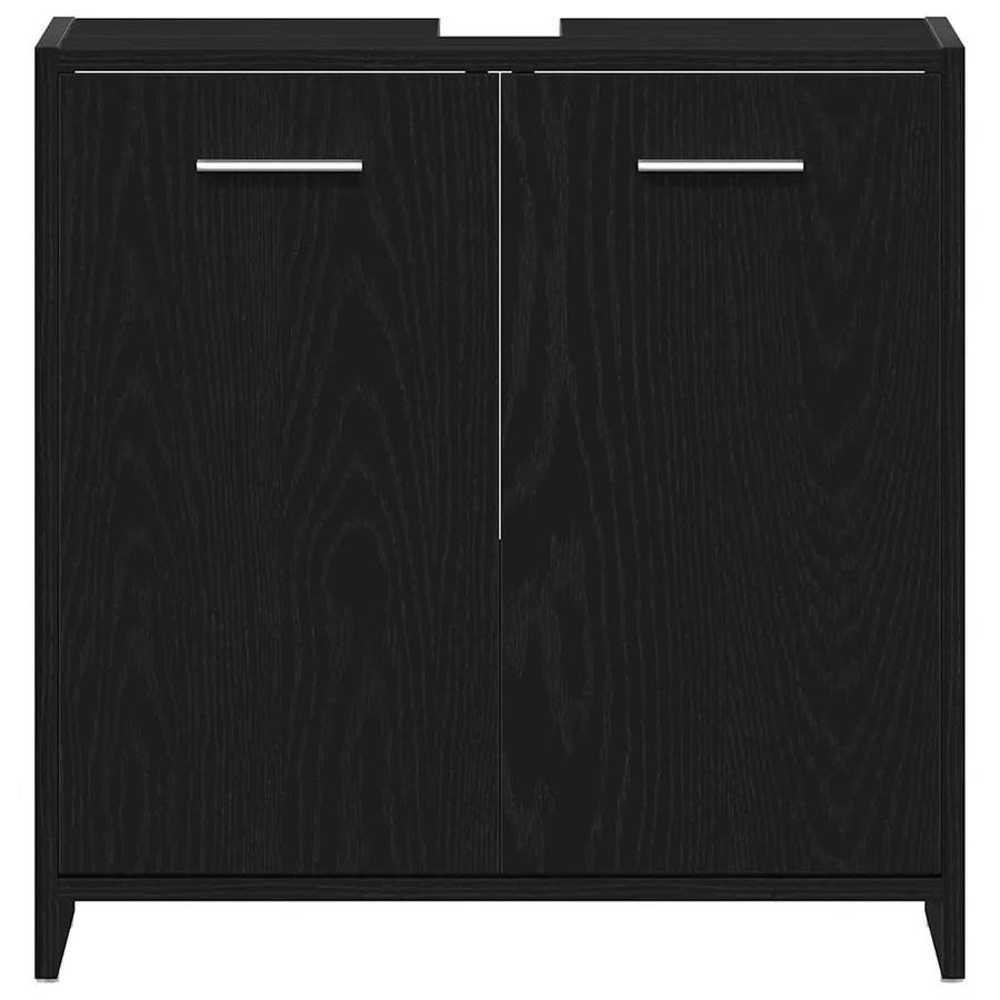 Ensemble de mobilier de salle de bain 4 pcs Chêne noir - 9
