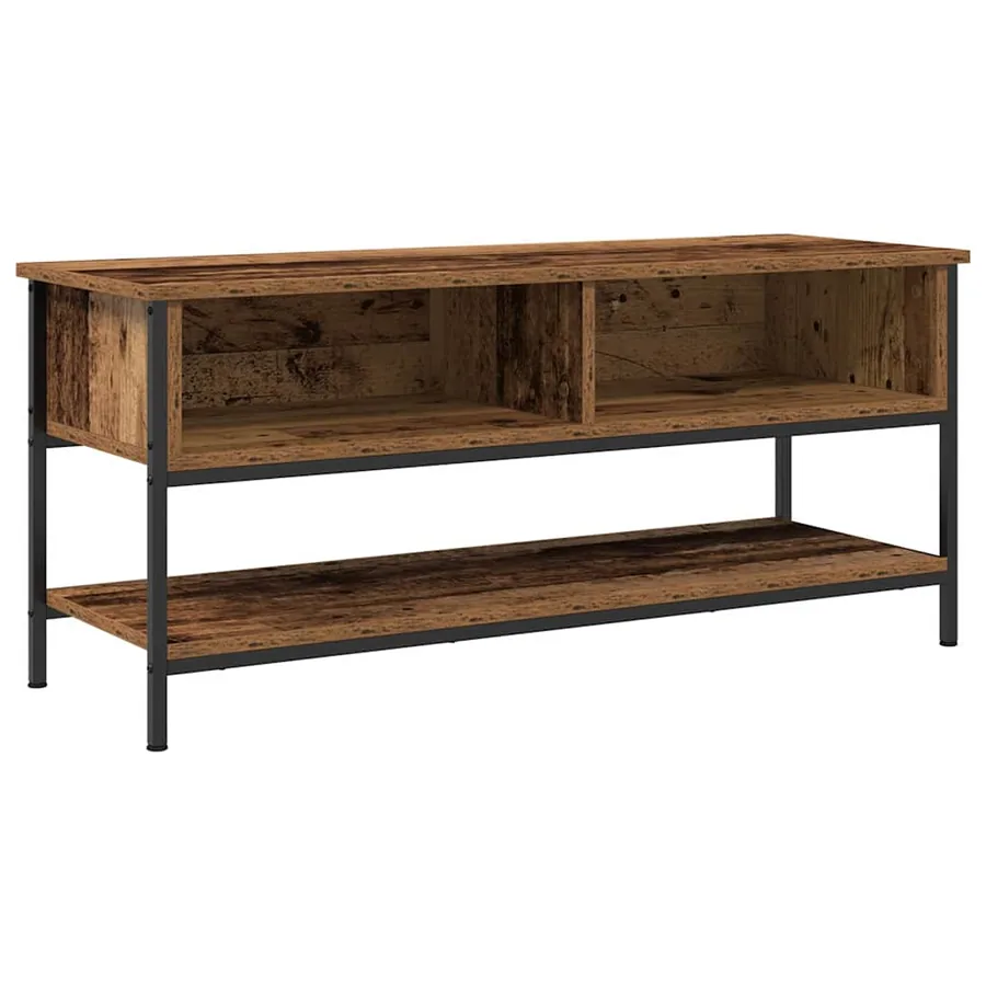Ensemble meuble TV Montage mural Bois Ancien 100 x 35 x 45 cm - 2