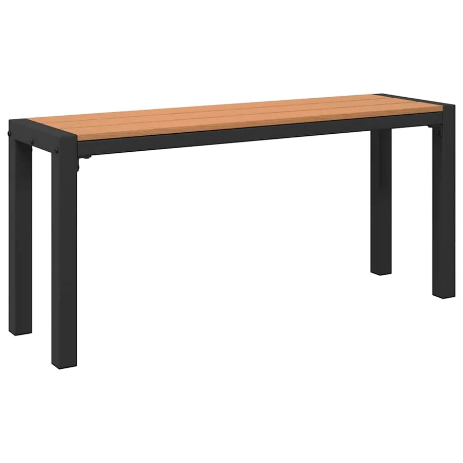 Banc de jardin Marron 100 x 28 x 45cm Acier - 2