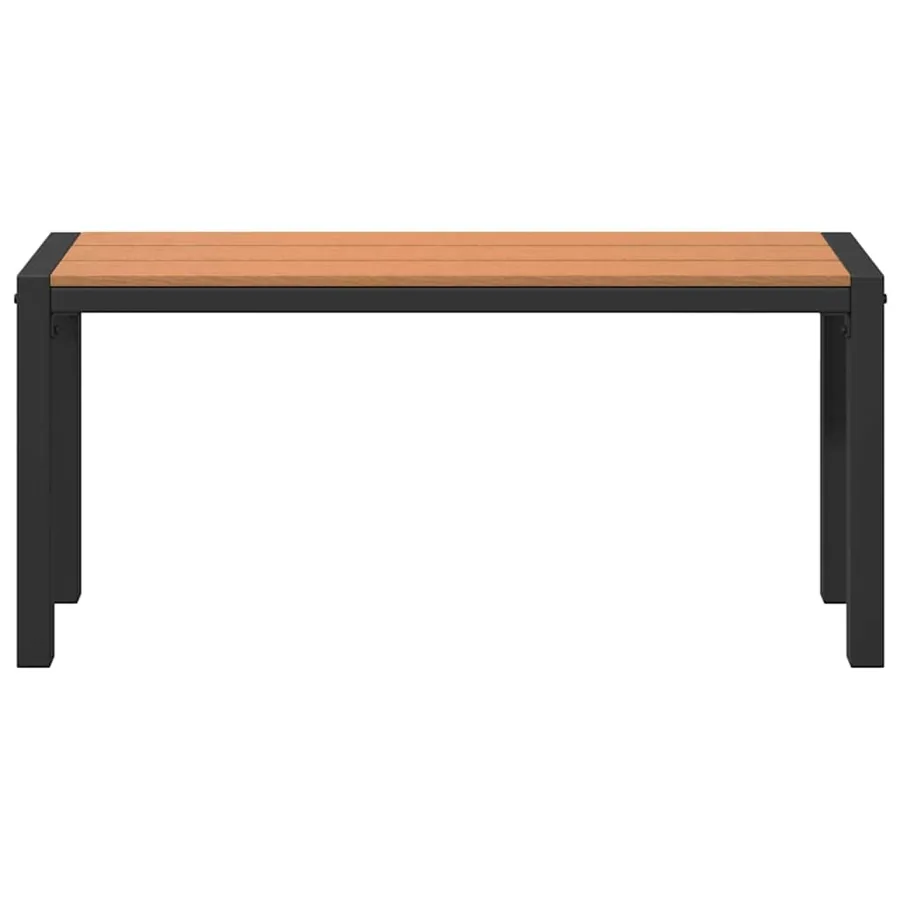 Banc de jardin Marron 100 x 28 x 45cm Acier - 4