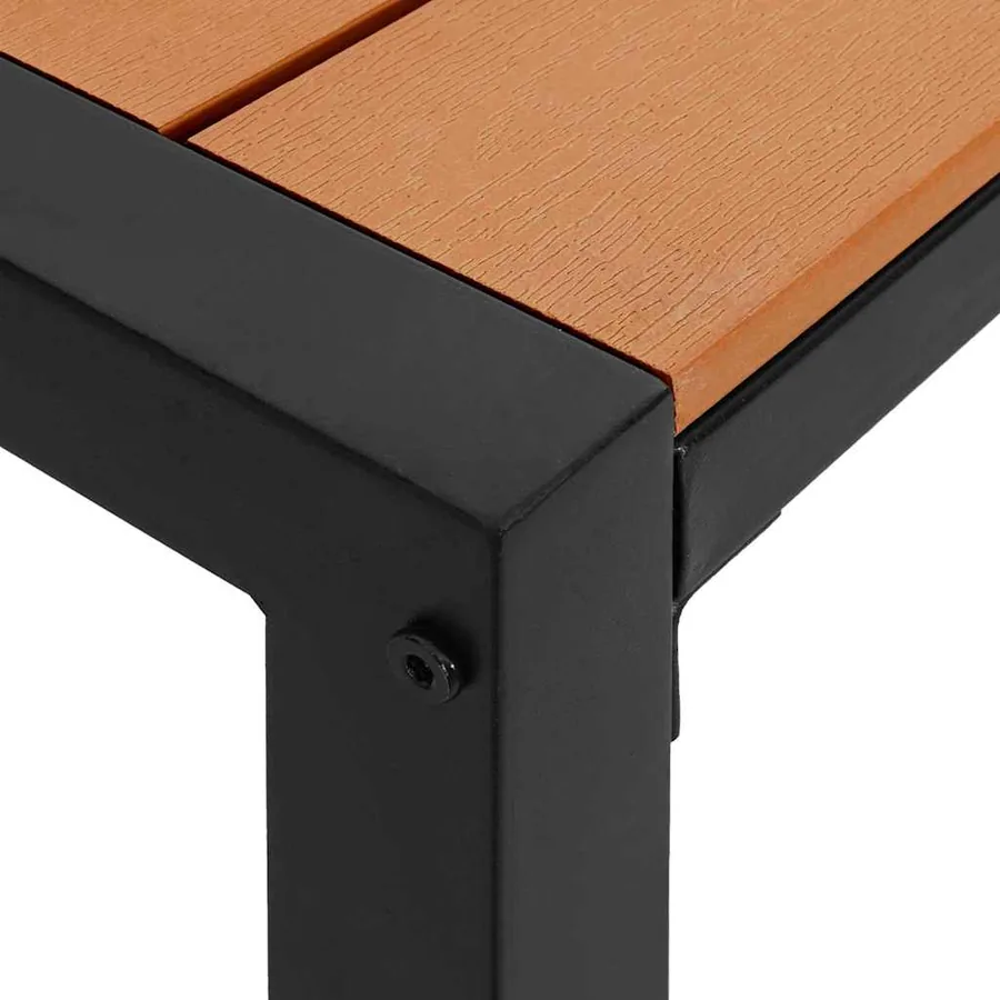 Banc de jardin Marron 100 x 28 x 45cm Acier - 6