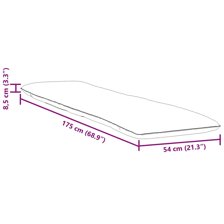 Transat pliant en tissu Oxford à carreaux gris 175 x 54 x 8,5 cm - 11