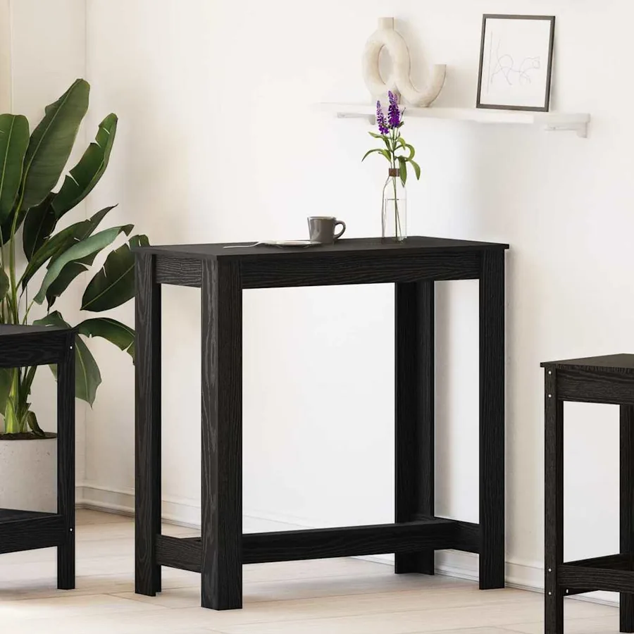 Table de bar Chêne noir 102 x 50 x 103,5 cm Bois d'ingénierie - 4