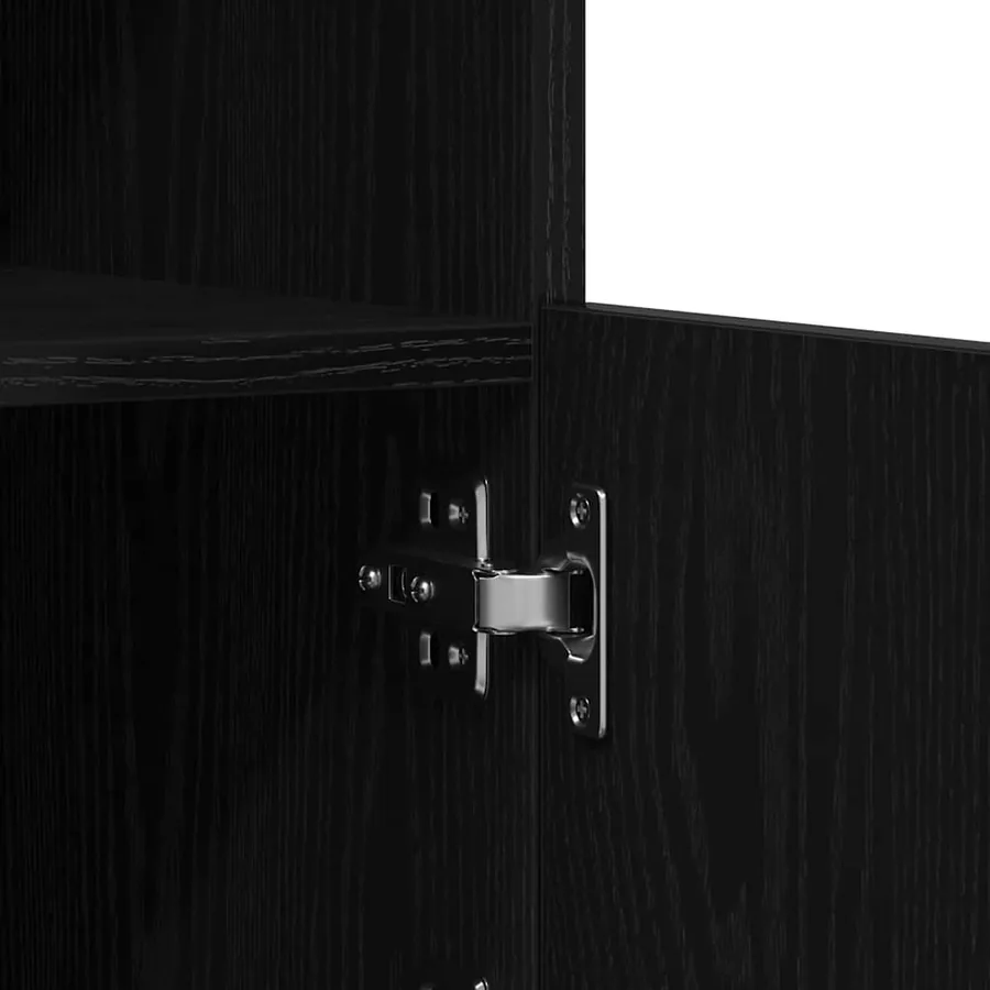Buffet LED Chêne noir 60,5 x 37 x 100 cm Bois d'ingénierie - 11