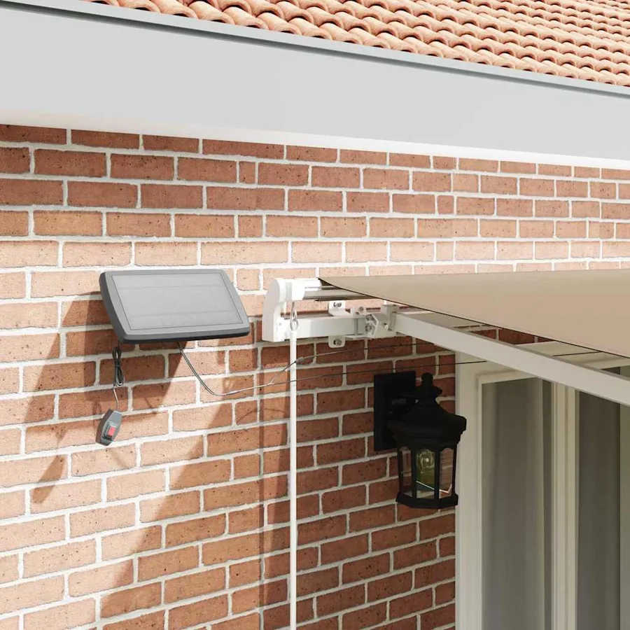 Auvent rétractable Beige 500 × 350 cm Tissu et Aluminium - 4