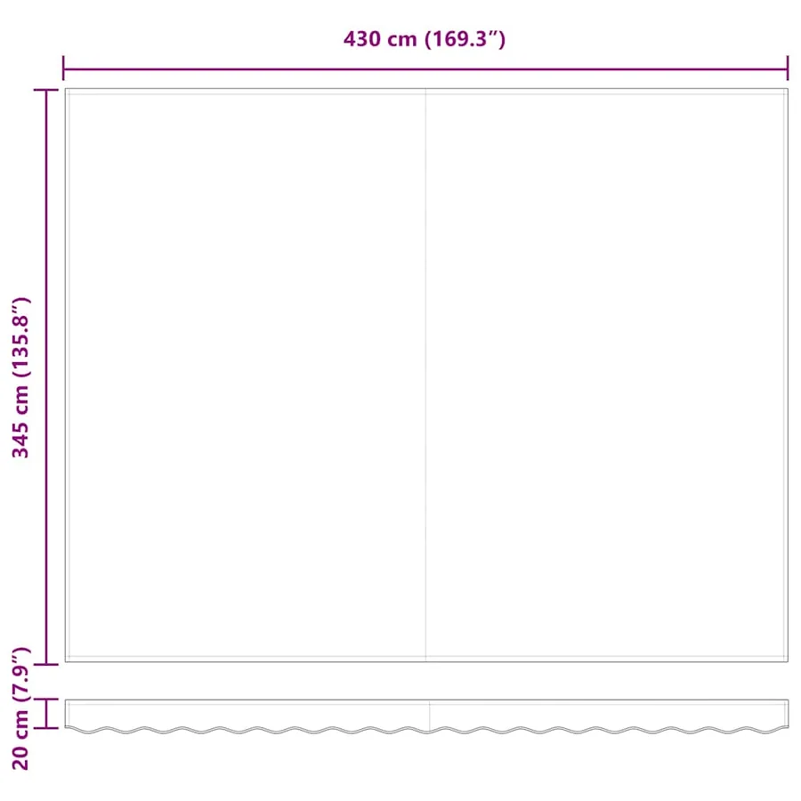 Auvent rétractable Beige 450 × 350 cm Polyester - 16