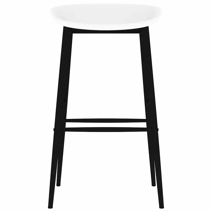 Chaises de bar lot de 4 blanc - 3