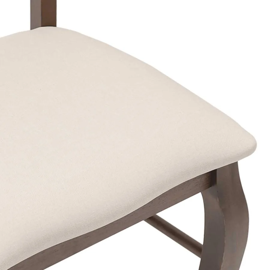 Chaises de salle à manger avec coussins (2 pcs) bois massif marron caoutchouc - 8
