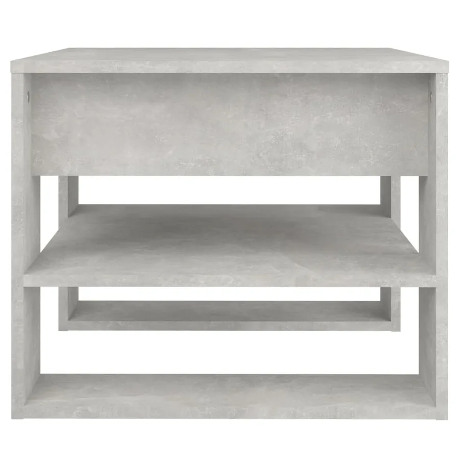 Table basse gris béton 55,5x55x45 cm bois d'ingénierie - 4