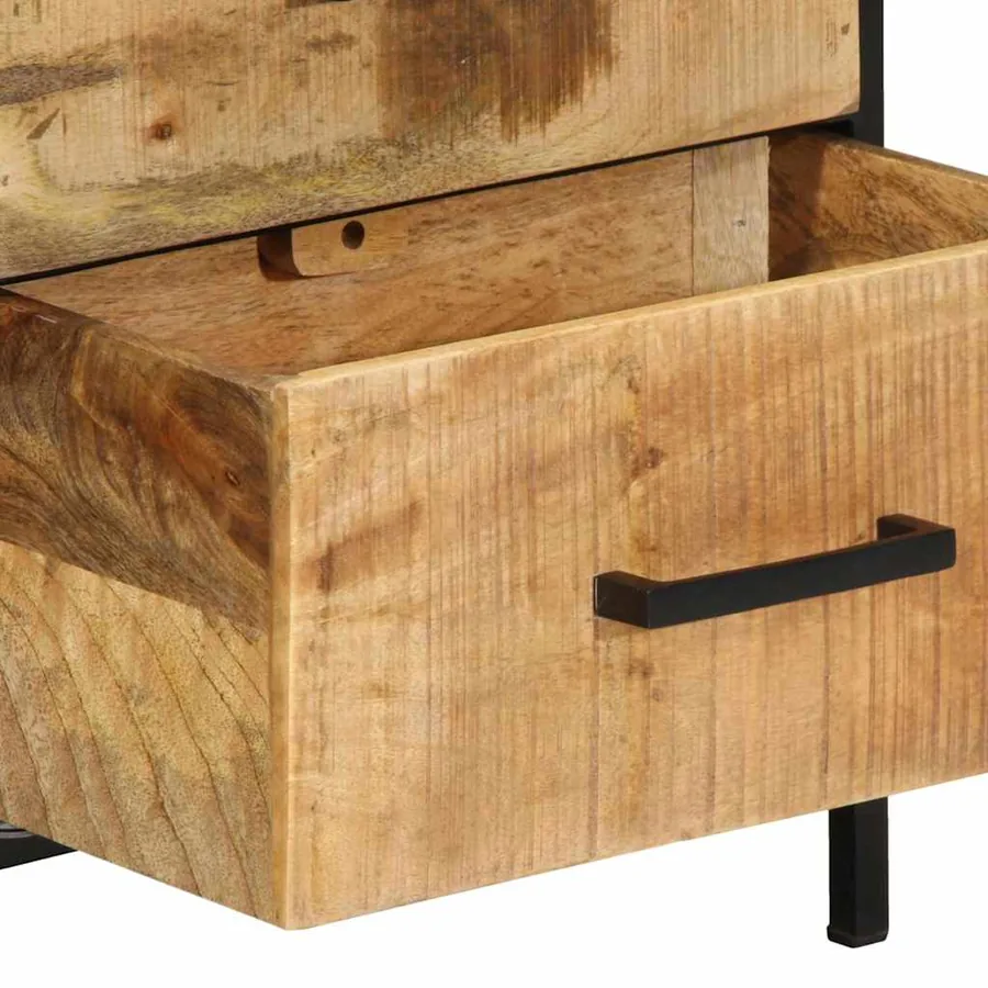 Cabinet de chevet 2 pcs Marron et Noir 40 x 35 x 50 cm - 10