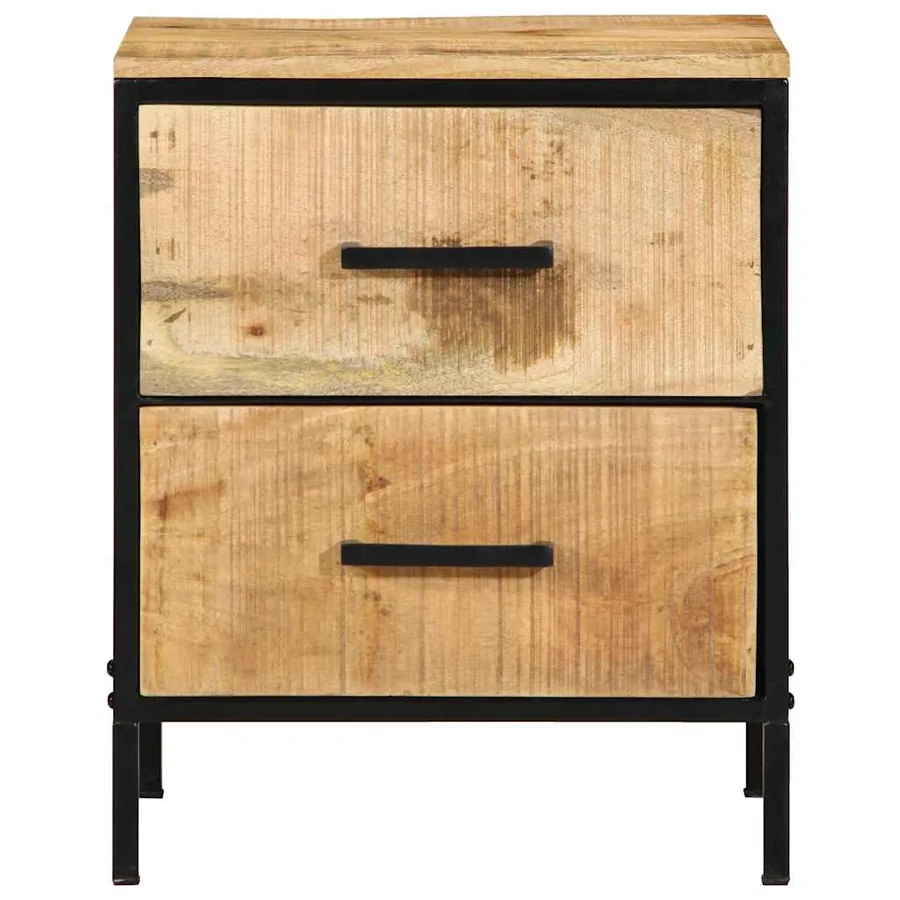 Cabinet de chevet 2 pcs Marron et Noir 40 x 35 x 50 cm - 6