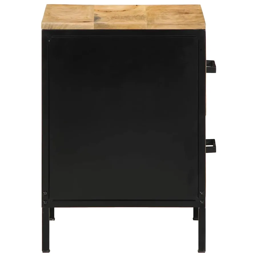 Cabinet de chevet 2 pcs Marron et Noir 40 x 35 x 50 cm - 7