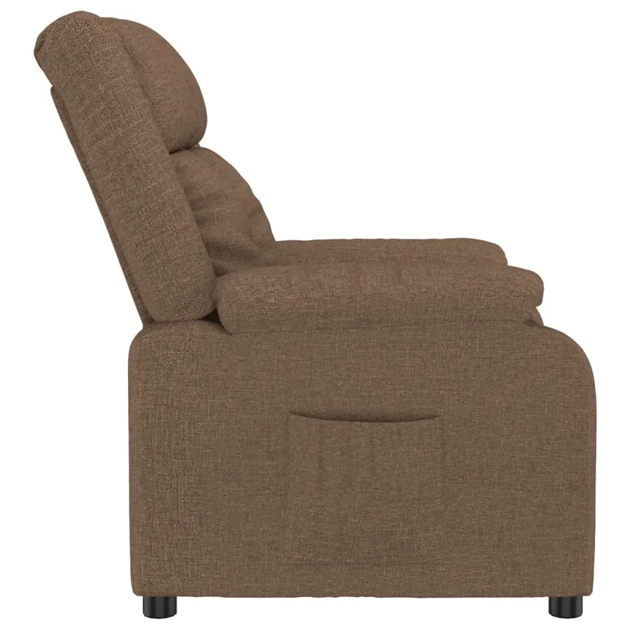 Fauteuil inclinable Marron Tissu - 4