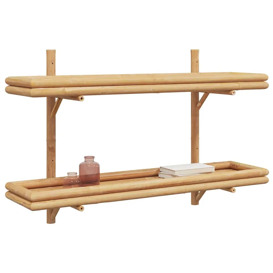Étagère Murale avec étagère Marron 100 x 26 x 60 cm Bambou - 3