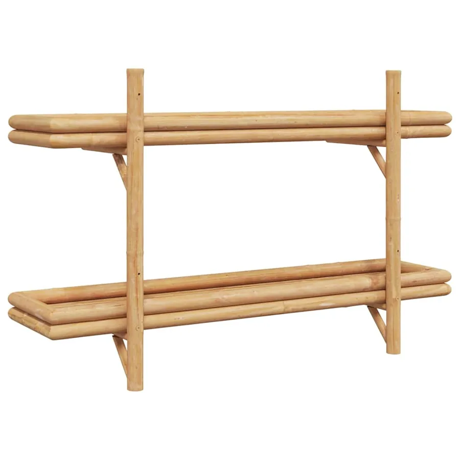 Étagère Murale avec étagère Marron 100 x 26 x 60 cm Bambou - 5