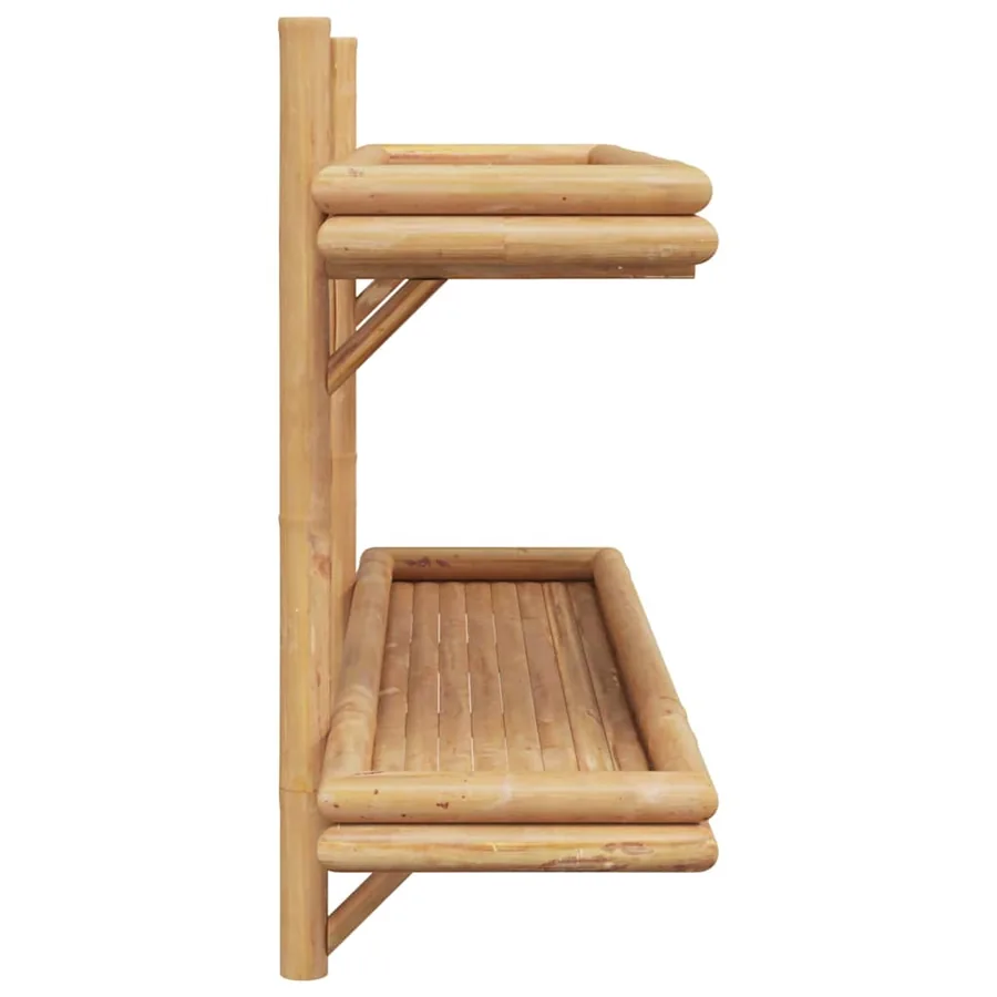 Étagère Murale avec étagère Marron 100 x 26 x 60 cm Bambou - 7