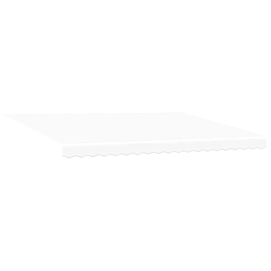 Auvent rétractable Blanc 450 × 350 cm Tissu et Aluminium - 5