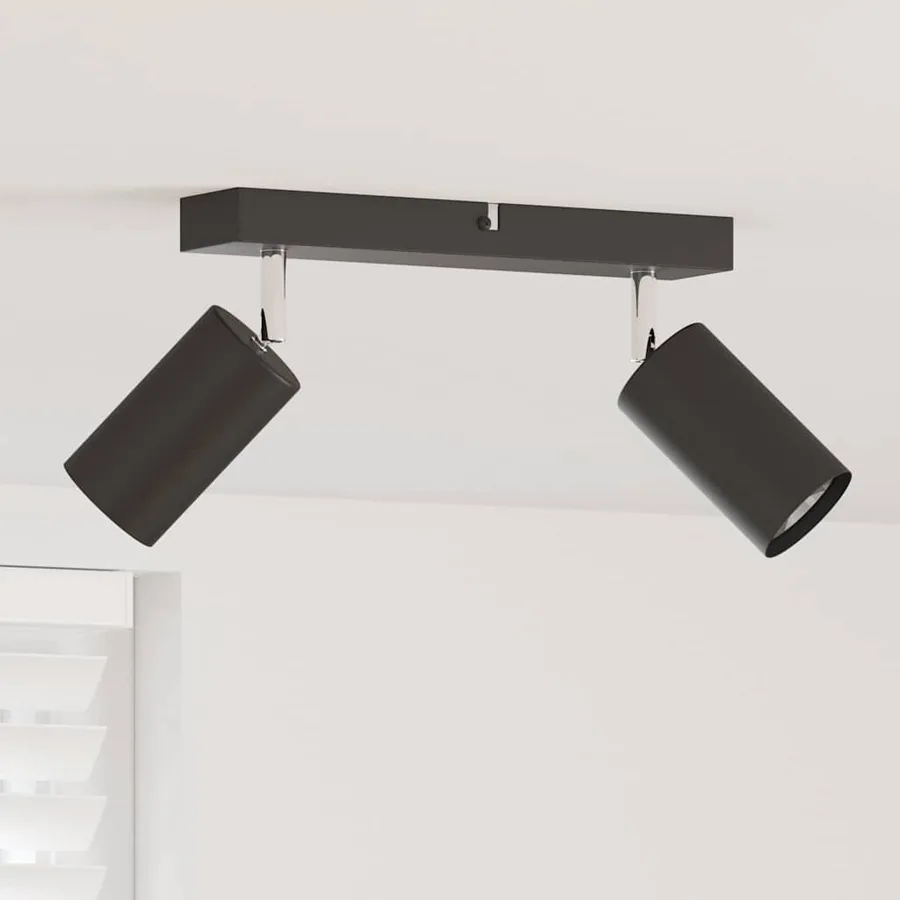 Spot de plafond avec des projecteurs Noir 26 x 6 x 16 cm Métal