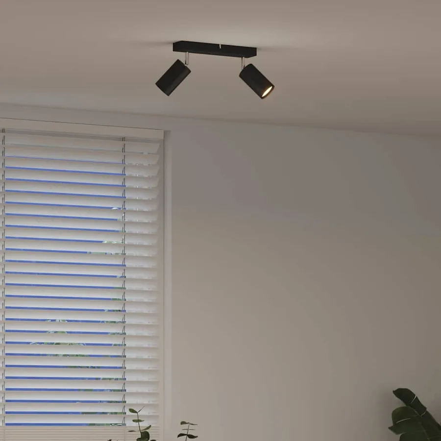 Spot de plafond avec des projecteurs Noir 26 x 6 x 16 cm Métal - 4
