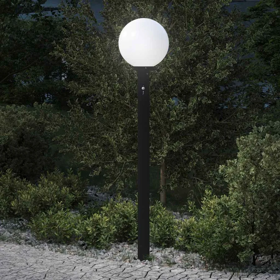 Borne lumineuse avec détecteur 120 cm Noir IP44