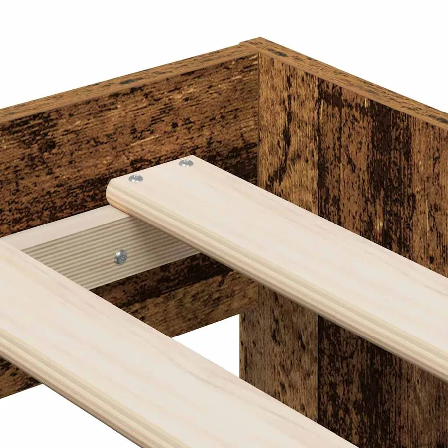 Cadre de lit Bois Ancien 70 x 190 cm Bois d'ingénierie - 9