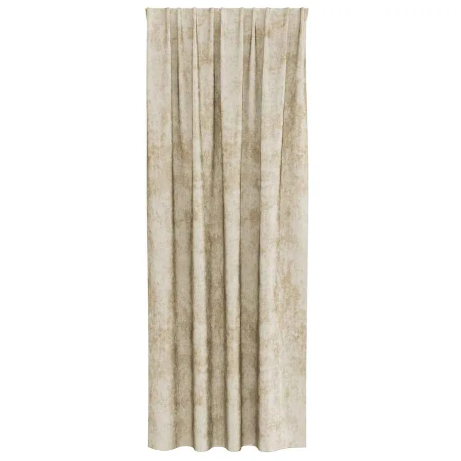 Rideaux en velours 2 pcs Crème 260 x 140 cm Velours - 4