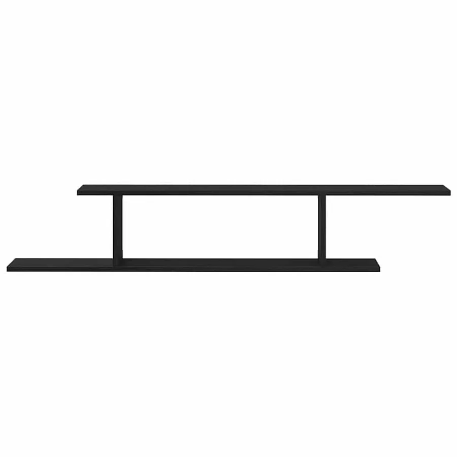 Étagère TV murale Chêne noir 125 x 18 x 23 cm Bois d'ingénierie - 6