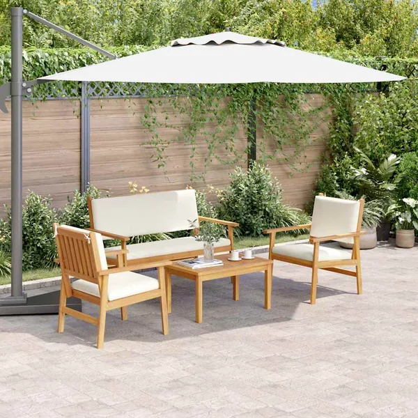 Ensemble de canapé de jardin 4 pcs Marron 120 x 65,5 x 79 cm