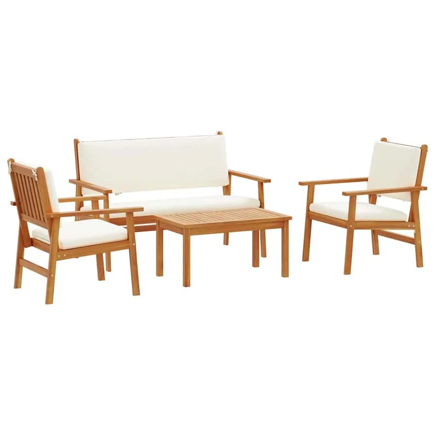 Ensemble de canapé de jardin 4 pcs Marron 120 x 65,5 x 79 cm - 2