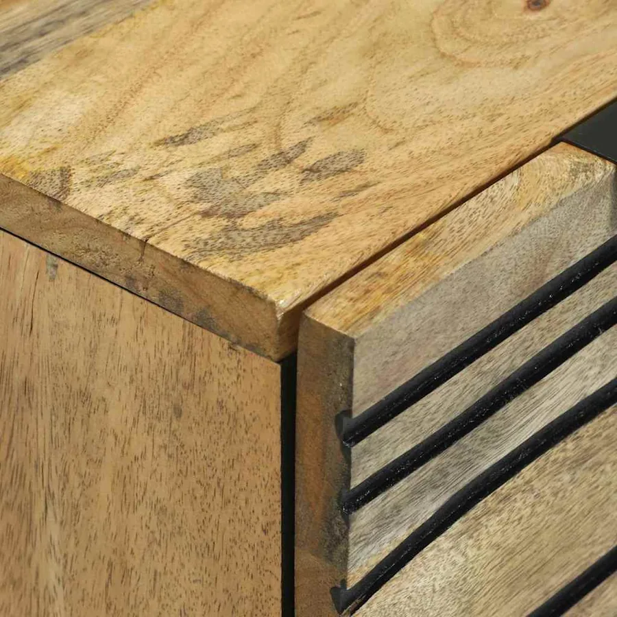 Buffet Marron 60 x 33.5 x 75 cm Bois de manguier massif - 6