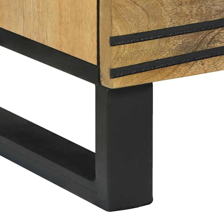 Buffet Marron 60 x 33.5 x 75 cm Bois de manguier massif - 8