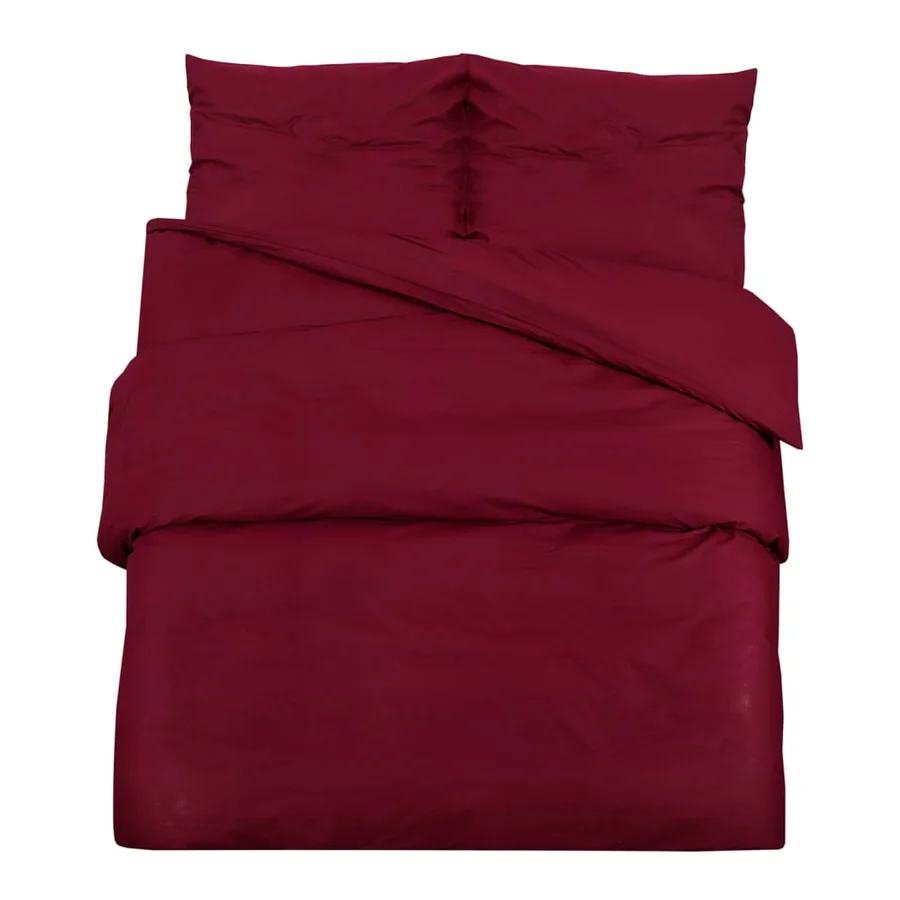 Ensemble de housse de couette Bordeaux 200x220 cm Microfibre - 2