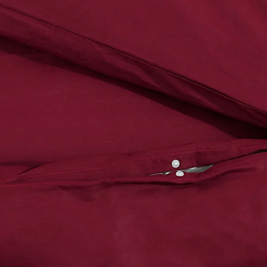 Ensemble de housse de couette Bordeaux 200x220 cm Microfibre - 8