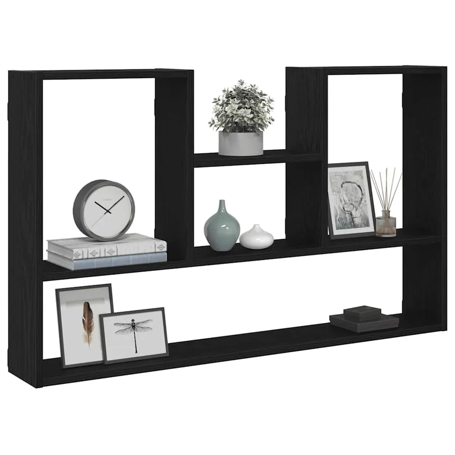 Étagère murale en chêne noir 99 x 15 x 60 cm bois d'ingénierie - 4