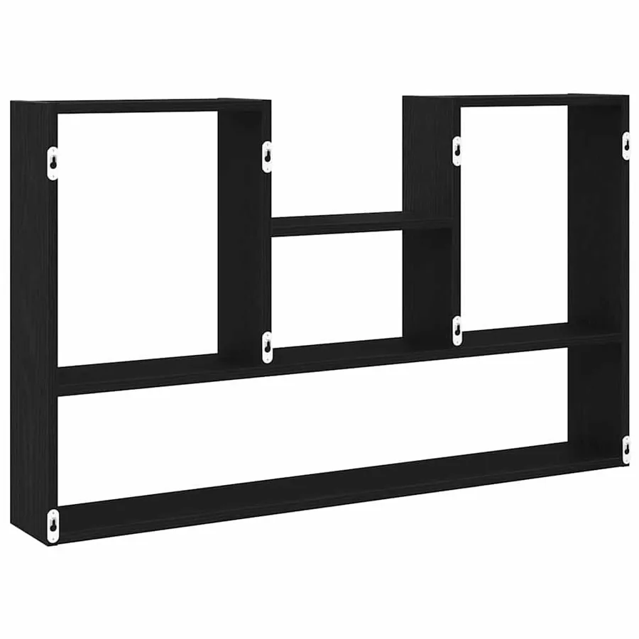 Étagère murale en chêne noir 99 x 15 x 60 cm bois d'ingénierie - 7