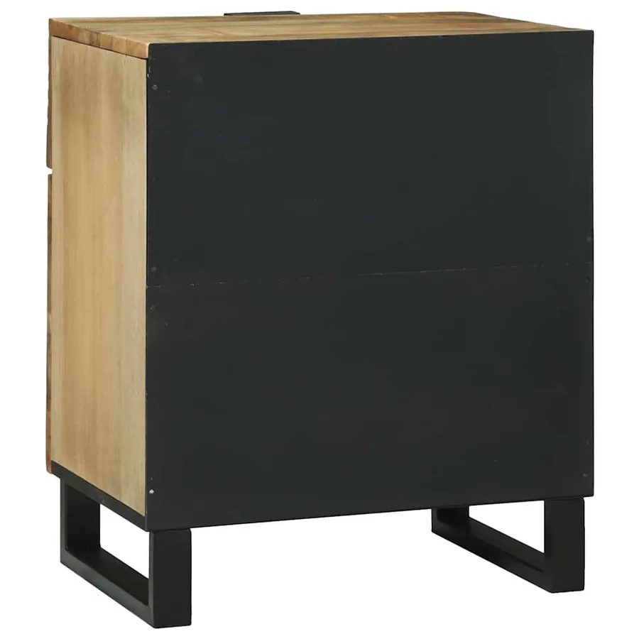 Table de chevet Naturel 50 x 33 x 60 cm Bois d'ingénierie - 5