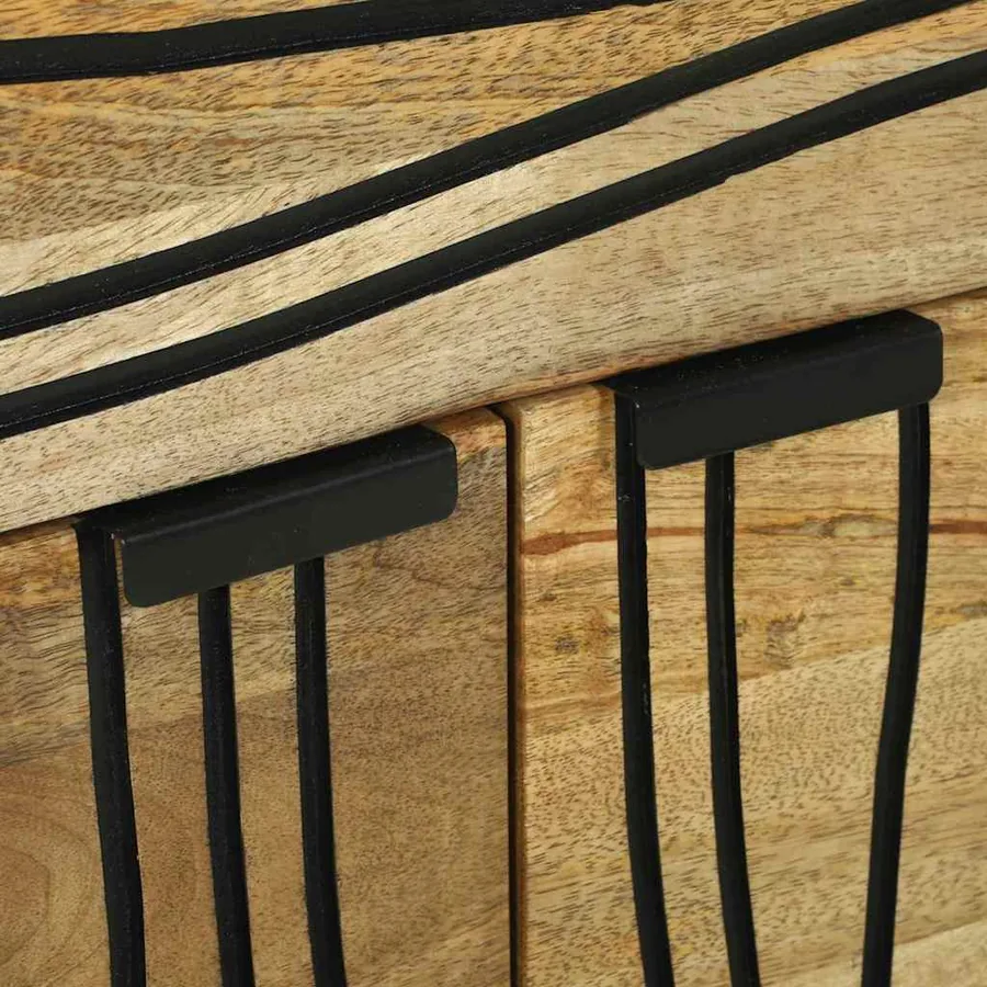 Table de chevet Naturel 50 x 33 x 60 cm Bois d'ingénierie - 7