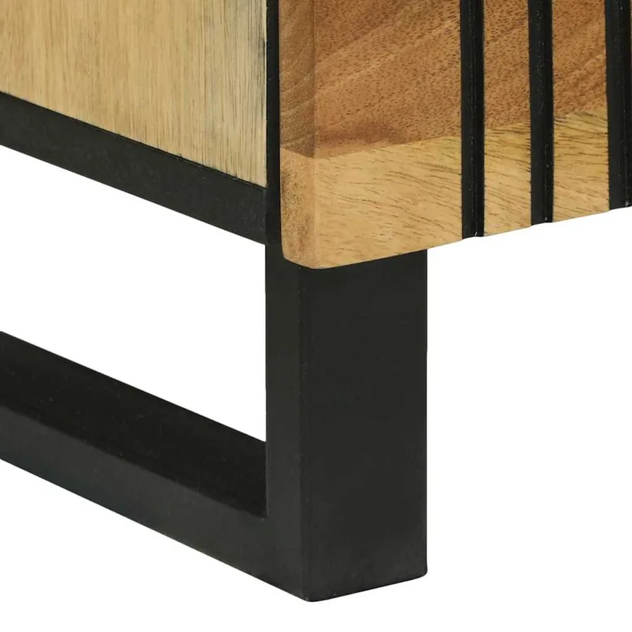 Table de chevet Naturel 50 x 33 x 60 cm Bois d'ingénierie - 8