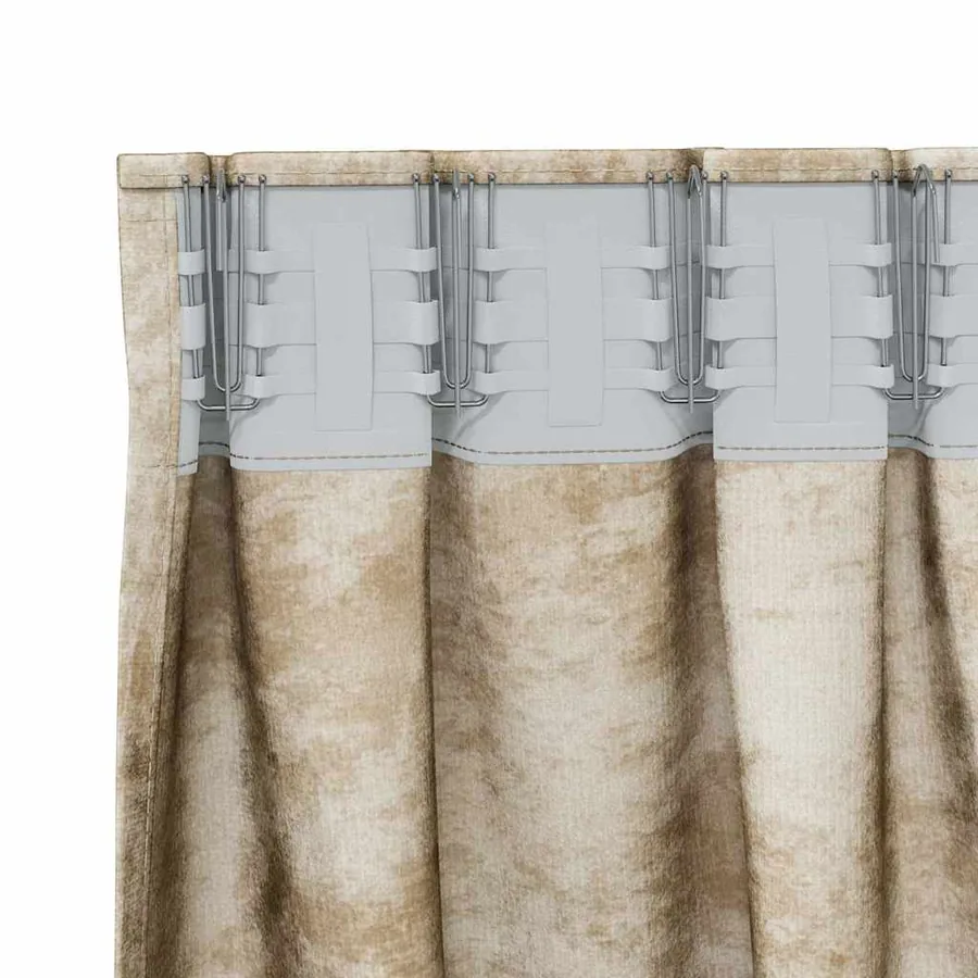 Rideaux en velours 2 pcs Crème 140 x 140 cm Velours - 5