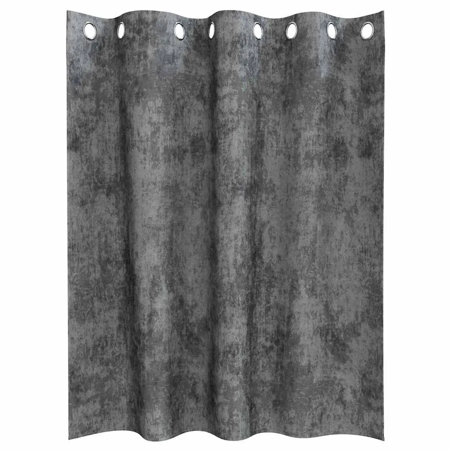 Rideaux en velours 2 pcs Gris 140 x 140 cm Velours - 4