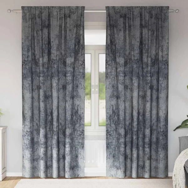 Rideaux en velours 2 pcs Gris Argenté 260 x 140 cm Velours