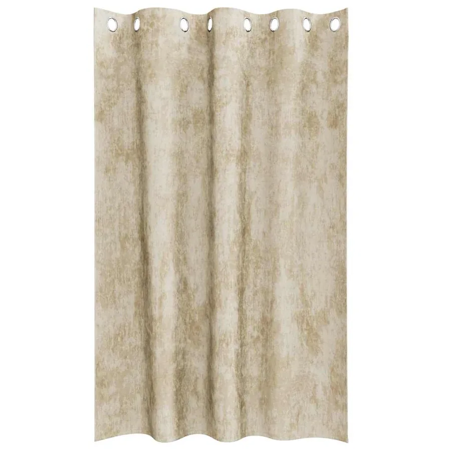 Rideaux en velours 2 pcs Crème 175 x 140 cm Velours - 4